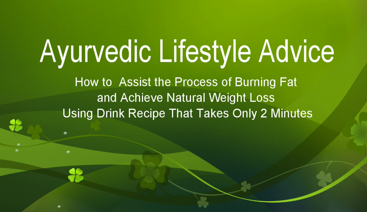 How to Burn Fat and Lose Weight Naturally Using Water as Ayurvedic Home